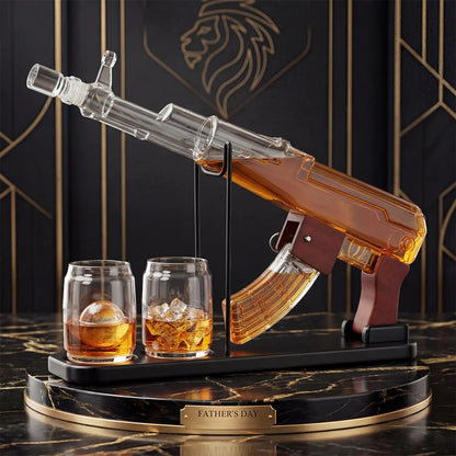 Bar Accessory Decanter Kit with 2 Bullet Shaped Shot Bottles