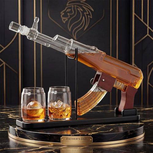 Bar Accessory Decanter Kit with 2 Bullet Shaped Shot Bottles